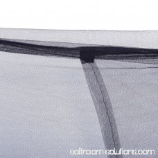 Ktaxon 4 Corner Post Bed Canopy Mosquito Net Full Queen King Size Netting Black/White Bedding